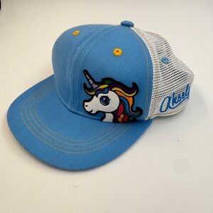 Girls’ Akela’s Unicorn Trucker Hat – Adjustable Snapback – Rainbow Embroidery